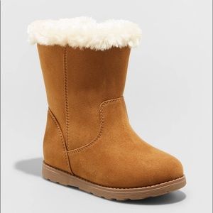 Toddler Girls’ Leah Zipper Slip-On Shearling Boots